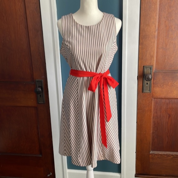 Dresses & Skirts - 5 for $20 SALE! Striped Classic Fit and Flare dress with Bow